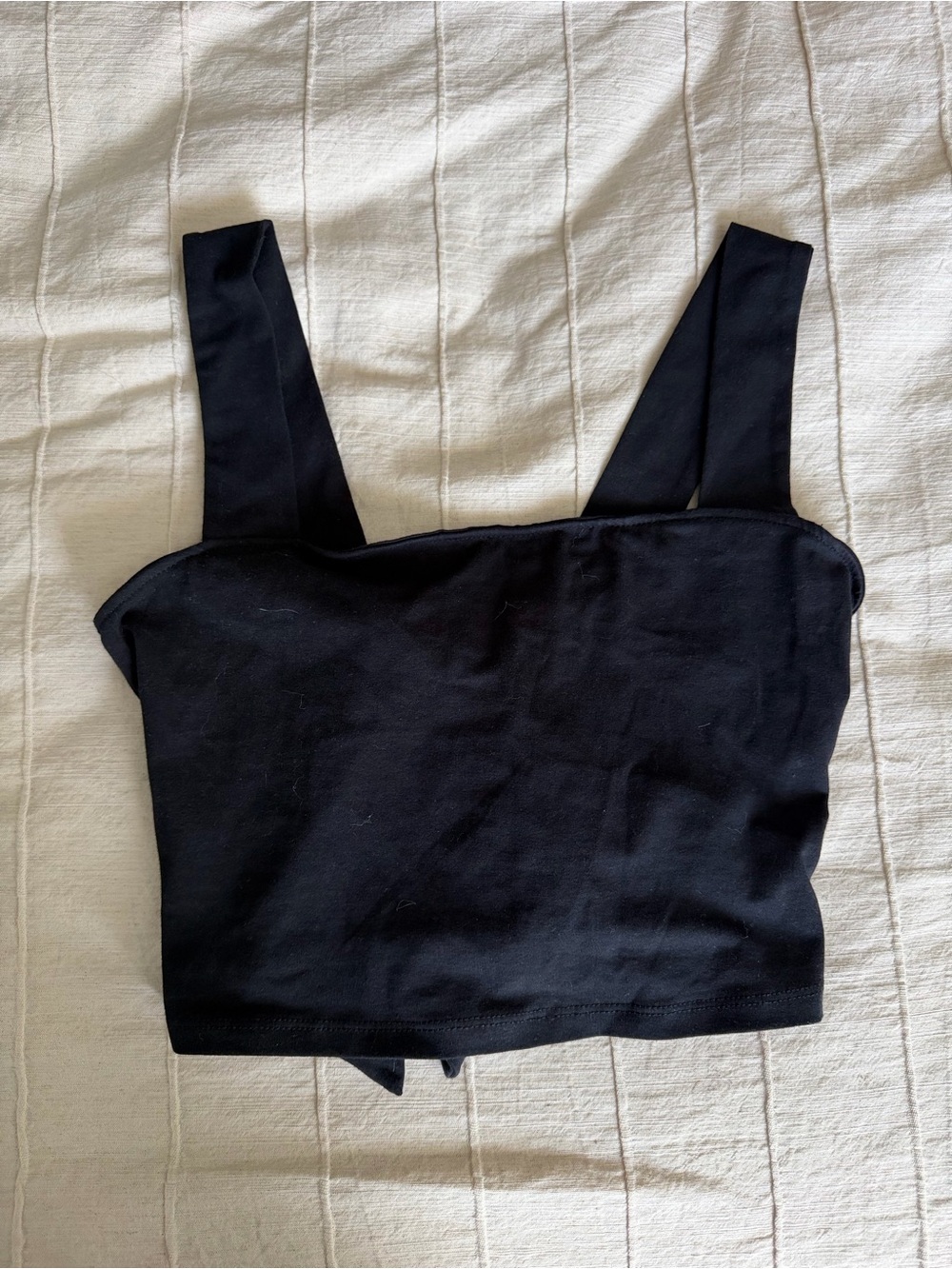 H&M Black Square Neck Crop Tank